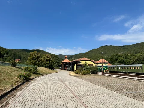 Nostalgija treni ve Şargan Sekizi istasyon kompleksi.